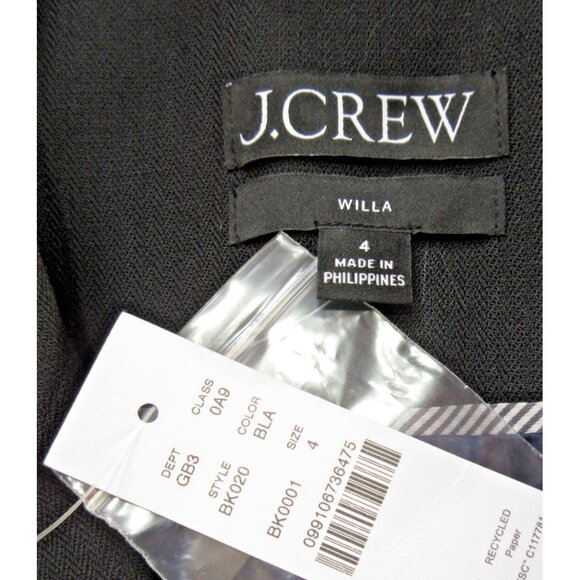 NWT J.Crew Willa Blazer in Black Italian City Wool Jacket 4 $288 - Picture 3 of 6